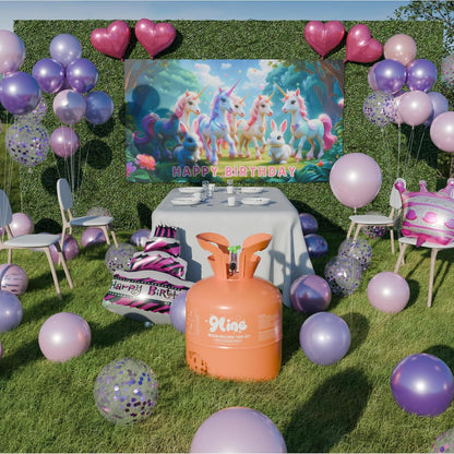 13L Helium Tank Up To 50 LatexBalloons, Helium Tank For Balloons At Home,50 Latex Balloons, Curling Ribbon and Balloon Tie Tool