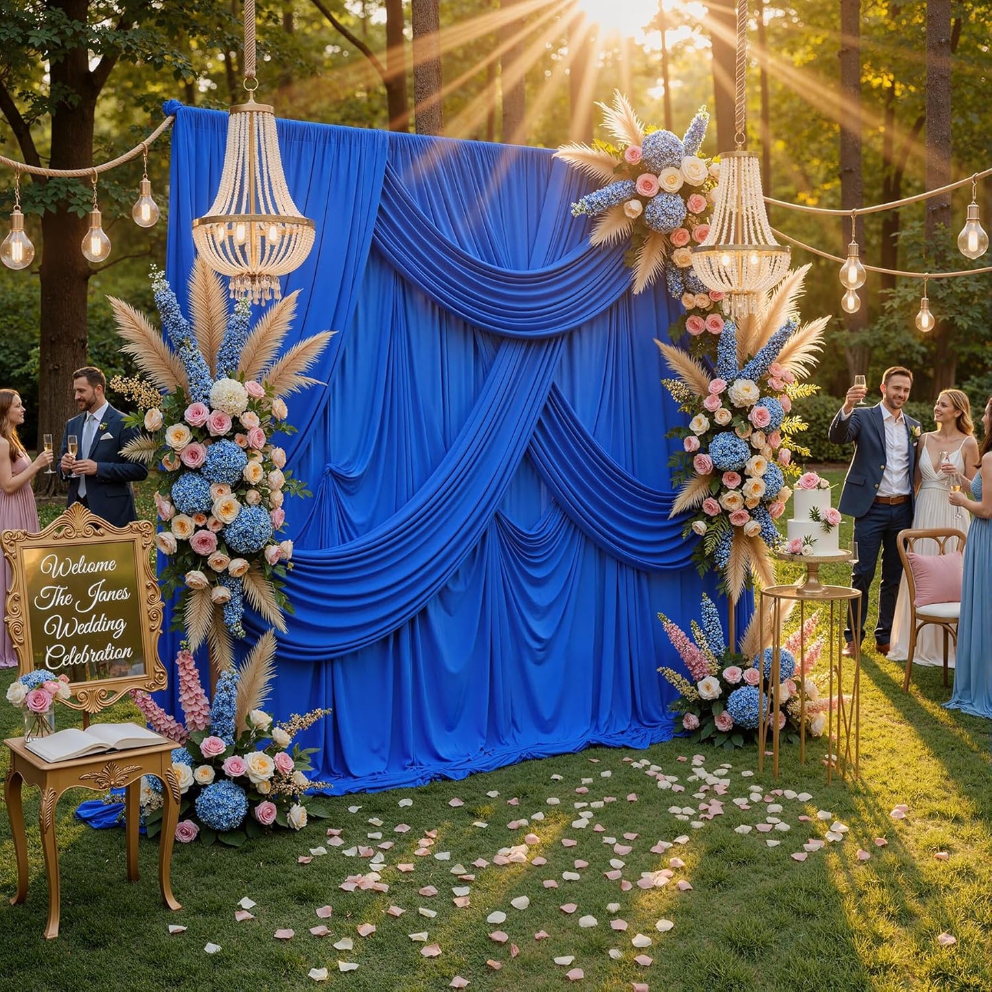 10ftx10ft Black Backdrop Curtains for Weddings Parties, Wrinkle Free 2 Panels Silky Polyester Photo Backdrop Drapes Back Drop Cloth Drapery for Birthday Mother'sDay Photography Background