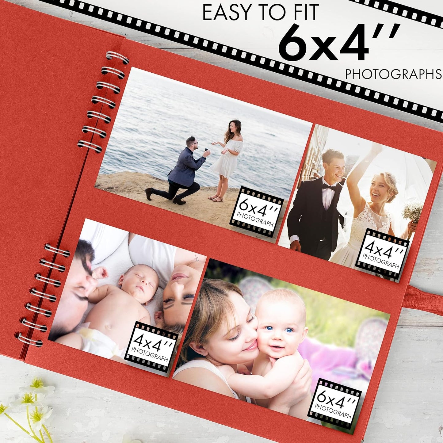 Bstorify Scrapbook Album 60 Pages (8 x 8 Inch) Brown Thick 200gsm Kraft Paper, Photo Album Scrapbook, Memory Book - Ideal for Your Scrapbooking Albums Art & Craft Projects