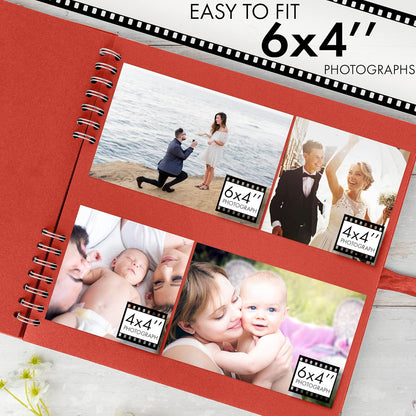 Bstorify Scrapbook Album 60 Pages (8 x 8 Inch) Brown Thick 200gsm Kraft Paper, Photo Album Scrapbook, Memory Book - Ideal for Your Scrapbooking Albums Art & Craft Projects