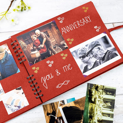 Bstorify Scrapbook Album 60 Pages (8 x 8 Inch) Brown Thick 200gsm Kraft Paper, Photo Album Scrapbook, Memory Book - Ideal for Your Scrapbooking Albums Art & Craft Projects