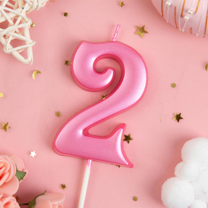 PHD CAKE 2.76 Inch Elegant Gold 1 Number Birthday Candles, Gold Number Candles, Cake Number Candles, Party Celebration