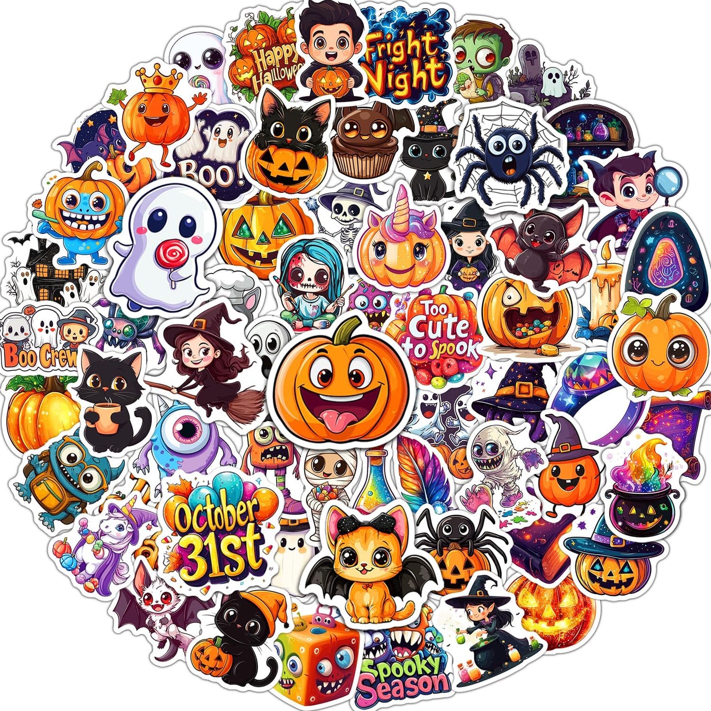 JCFIRE 200PCS Stickers for Kids, Waterproof Cute Mixed Animal Food Vinyl Scrapbook Stickers for Water Bottle, Book, Laptop, Goodie Bags Stuffers Kids Party Favors, Classroom Supplies Must Haves