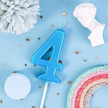 PHD CAKE 2.76 Inch Modern Gold 2 Number Birthday Candles, Gold Number Candles, Cake Number Candles, Party Celebration
