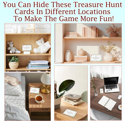 Easter Scavenger Hunt Game, Easter Games for Family Treasure Riddle Egg Hunt Cards Game Activities, Spring Floral Holiday Indoor Outdoor Party Games Supplies Gifts for Adults Friends, 01