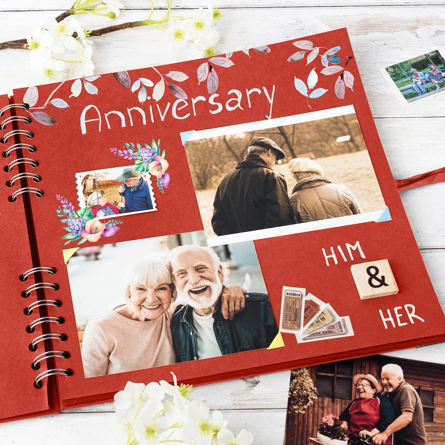Bstorify Scrapbook Album 60 Pages (8 x 8 Inch) Brown Thick 200gsm Kraft Paper, Photo Album Scrapbook, Memory Book - Ideal for Your Scrapbooking Albums Art & Craft Projects