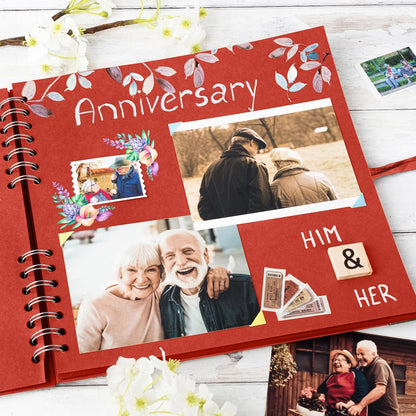 Bstorify Scrapbook Album 60 Pages (8 x 8 Inch) Brown Thick 200gsm Kraft Paper, Photo Album Scrapbook, Memory Book - Ideal for Your Scrapbooking Albums Art & Craft Projects