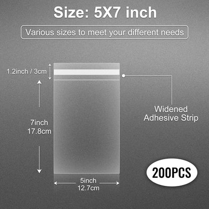 Clear Candy Bags 100pcs 6X10 Cellophane Treat Bag Party Favor Goodie Cake Pop Gift Apple Cello for Gift Baskets Bakery Cookie with Ties