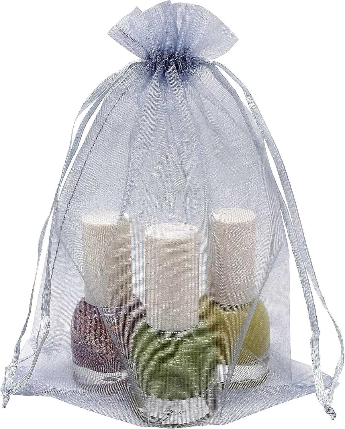 Jexila 120PCS Sheer Organza Bags 5X7 inches Mesh Drawstring Gift Bags Small for Jewelry Wedding Party Baby Shower Favor Bags (Rainbow )
