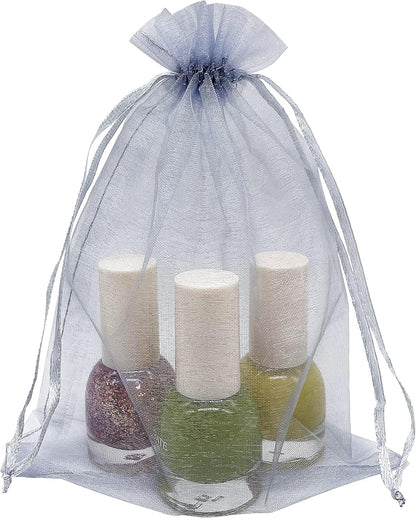 Jexila 120PCS Sheer Organza Bags 5X7 inches Mesh Drawstring Gift Bags Small for Jewelry Wedding Party Baby Shower Favor Bags (Rainbow )
