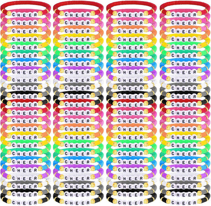 LUYI 32 Pcs Preppy Jewelry Bracelets for Women Clay Bead Colorful Surfer Heishi Bracelet Set Stackable Beaded Friendship Stretch Bracelets Boho Y2K Summer Beach Elastic Layering Bracelets