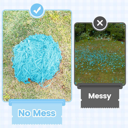 Streamer Poppers No Mess Party Hand Throw Confetti for Birthday/Wedding/Graduation 10 Pcs (Blue)
