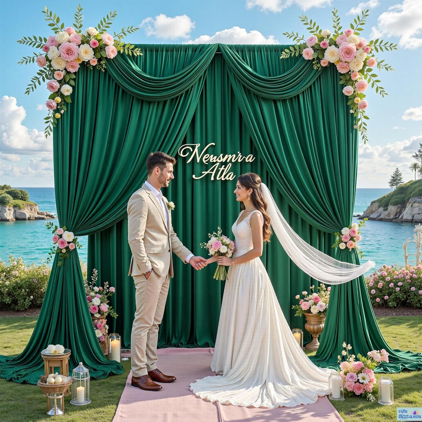 10 ft x 10 ft Wrinkle Free White Backdrop Curtains for Wedding Parties, Polyester Photography Backdrop Drapes for Birthday Parties Stage Backdrop Stand, 2 Panels 5x10FT Background Curtains