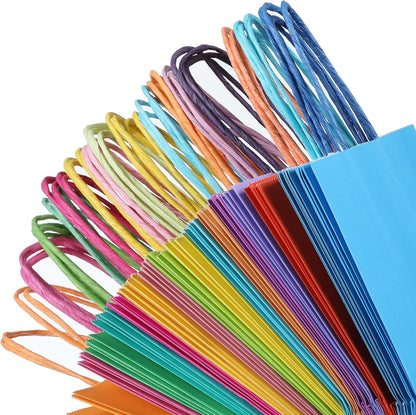 Mr. Pen- Paper Gift Bags with Handles, 32 Pack, 8.3" x 5.9" x 3.1", Pastel Paper Bags with Handles Bulk, Ideal for Gifts, Weddings, Baby Showers, Birthdays, Shopping, Retail Merchandise, Party Favor