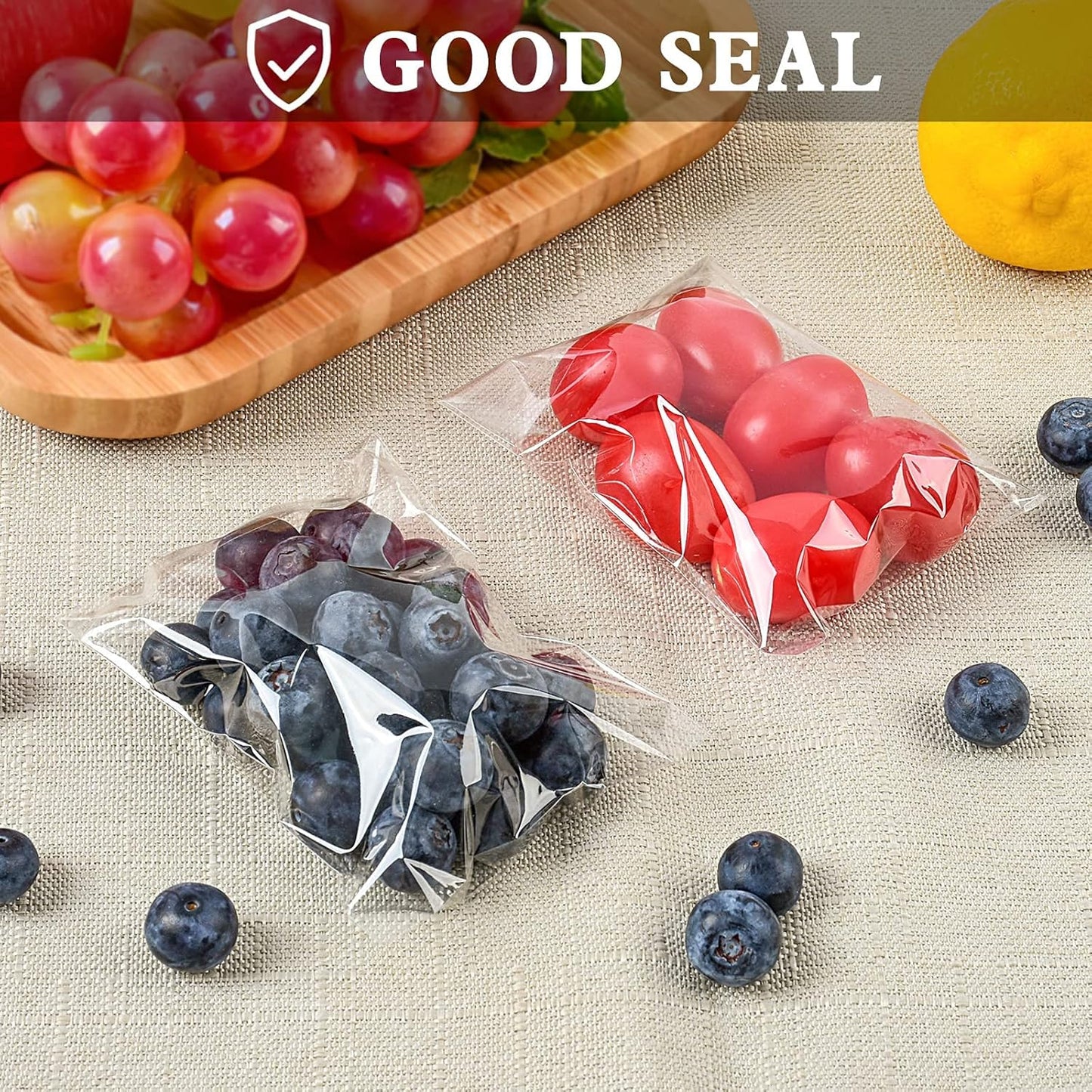 350 Pcs 4x6" Clear Cookie Treat Bags, Self-Sealing Resealable Cellophane Dessert Wrapper - Perfect for Gift Giving & Party Favors