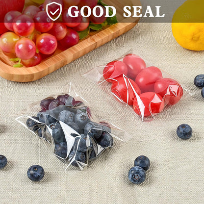 350 Pcs 4x6" Clear Cookie Treat Bags, Self-Sealing Resealable Cellophane Dessert Wrapper - Perfect for Gift Giving & Party Favors
