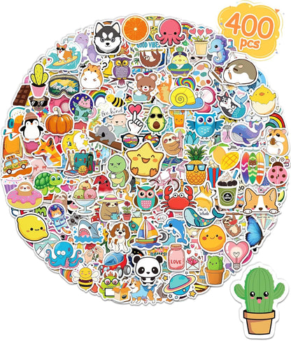 300 Pcs Stickers for Kids, Cute Water Bottle Vinyl Waterproof Laptop Stickers for Students Gifts School Supplies Classroom Teacher Prizes Stocking Stuffers Sticker Pack for Kids Girls Teens