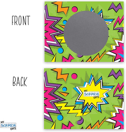 My Scratch Offs - Customizable Scratch-Off Cards Graffiti Design for Prizes, Classroom Rewards & Teacher Supplies, 50 Pack