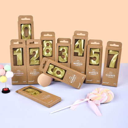 PHD CAKE 2.76 Inch Crystal Black 9 Number Birthday Candles, Black Number Candles, Cake Number Candles, Party Celebration