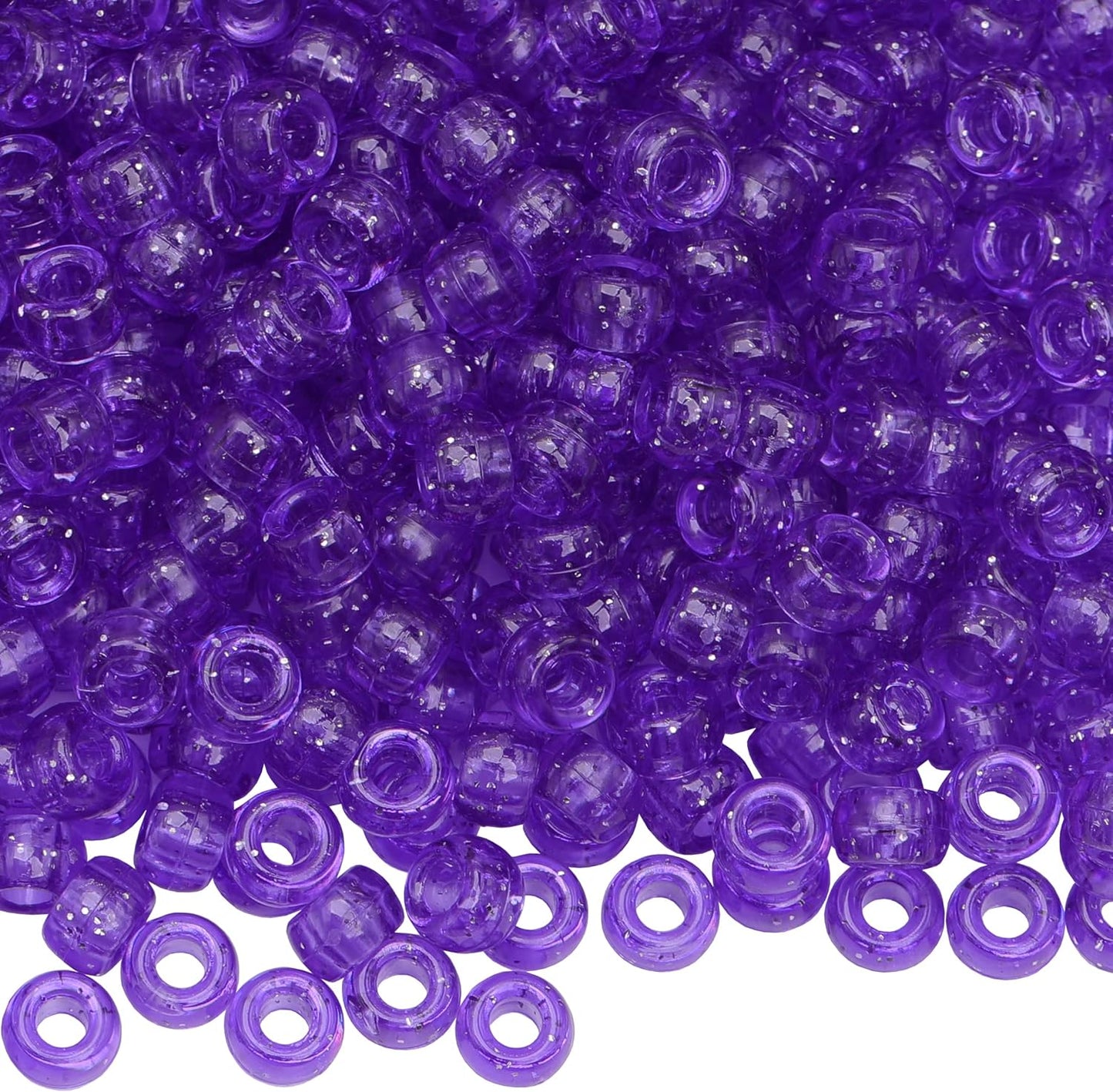 1000Pcs Glow in The Dark Pony Beads 9mm Plastic Kandi Beads Bulk for Friendship Bracelet Necklace Craft Jewelry Making Beads for Hair Braids 9 Color