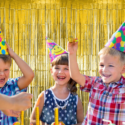 Hampton Distribution 6 Pack Silver Foil Fringe Curtains, Silver Tinsel Backdrop Party Curtains, Party Supplies for Birthday, Holidays, Parties & More