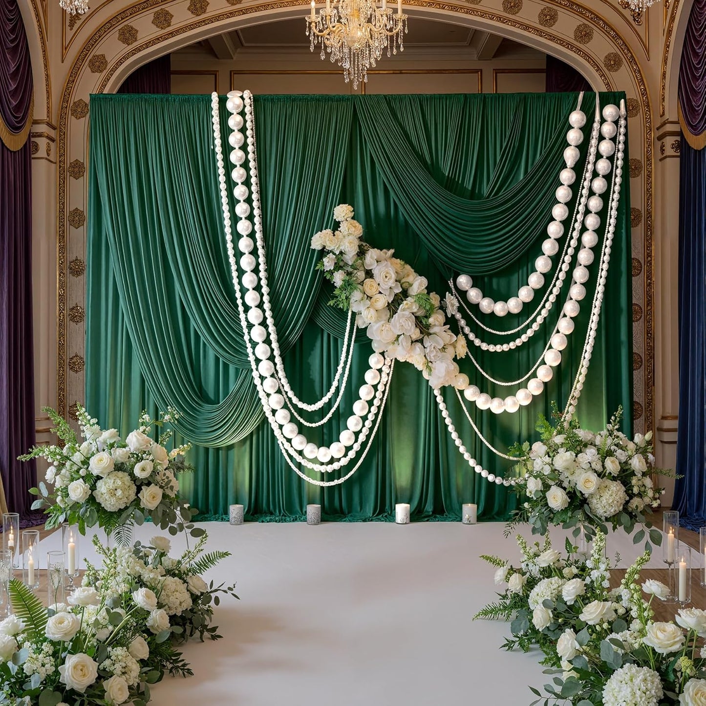 10ftx10ft Black Backdrop Curtains for Weddings Parties, Wrinkle Free 2 Panels Silky Polyester Photo Backdrop Drapes Back Drop Cloth Drapery for Birthday Mother'sDay Photography Background