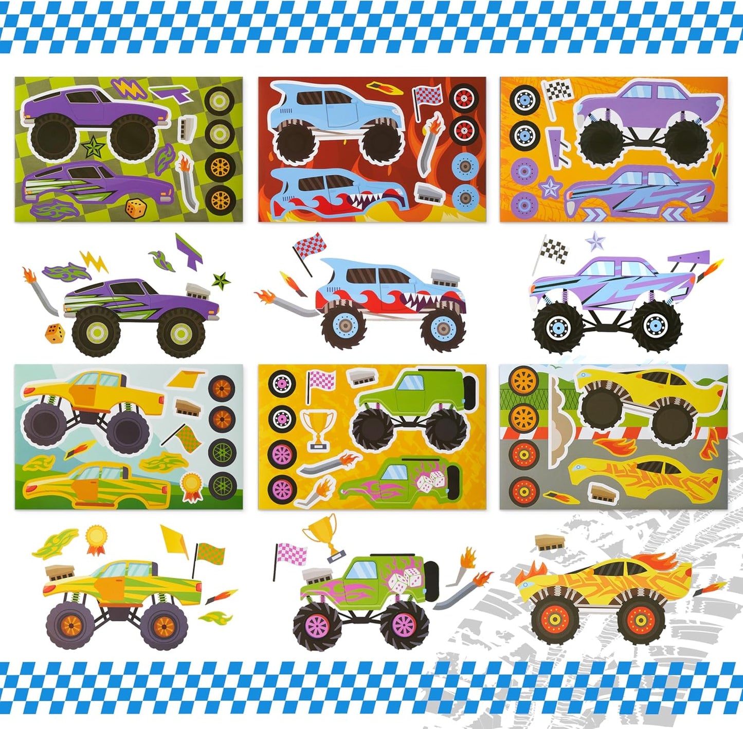 JOYIN 36 Sheets 9"x6" Make a face Stickers for Kids, Make Your Own Animal Stickers with Unicorn, Dinosaur, Sea and Safari Animals, Crafts Birthday Party Favors, Goodie Bags Classroom Activities