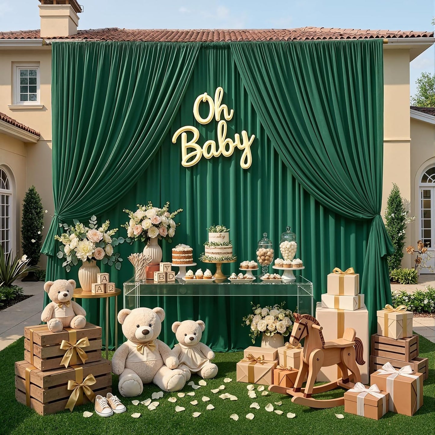 10ftx10ft Black Backdrop Curtains for Weddings Parties, Wrinkle Free 2 Panels Silky Polyester Photo Backdrop Drapes Back Drop Cloth Drapery for Birthday Mother'sDay Photography Background