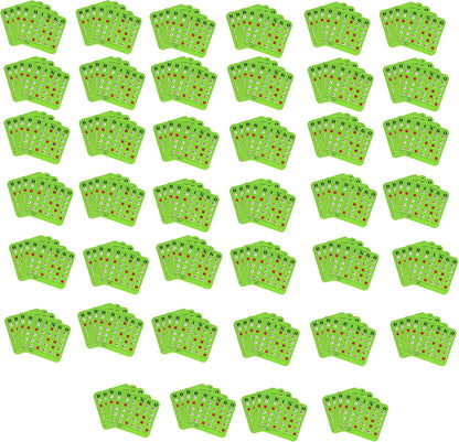 Regal Bingo Bulk Bingo Cards with Sliding Windows - Reusable Large Print Bingo Game Cards for Adults Large Group - 10 Pack, Green