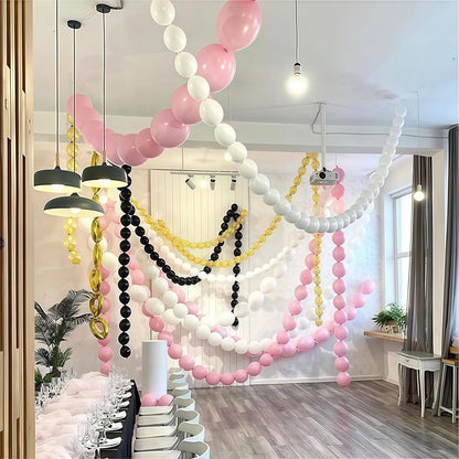 Gold Quick Link Balloons, 60PCS Linking for Balloon Wall Arch Chains, 6inch Linkable for Wedding Birthday Baby Shower Engagement Graduation Party Decorations