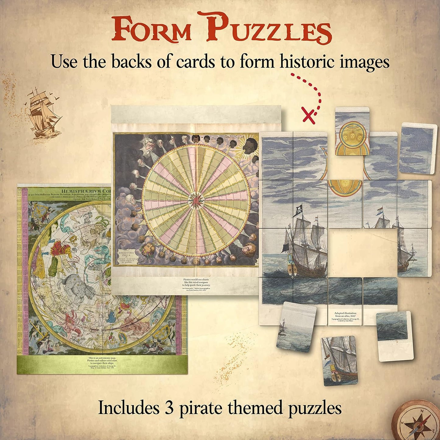 Word Treasures – Pirate Toys and Scavenger Hunt Games for Kids | Ages 4-8+, 1-4 players | Use for Sight Word Games, a Treasure Hunt, Memory Games or Puzzles for Kids Ages 4-8 | A Replayable Adventure!