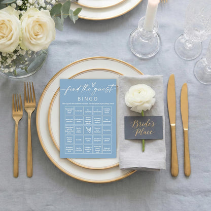 Minimalist Bridal Shower Bingo Cards, 25 Pcs Unique Bridal Bingo Game for Wedding Shower Parties and Guest Interaction - A01