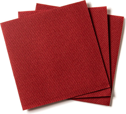 AH AMERICAN HOMESTEAD Cocktail Napkins-Disposable Beverage/Bar Napkins-White Linen-Like Square Napkins-Eco-Friendly & Compostable-Everyday Use, Party or Wedding 4.75inch x 4.75inch (100 Count, White)
