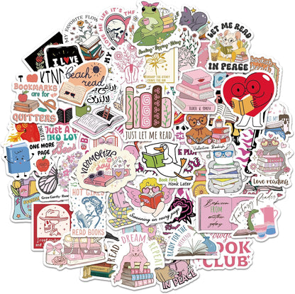 QTL Neon Stickers for Teens & Students Prizes, Waterproof Vinyl Party Favor Stickers, School Rewards, Water Bottle and Laptop, 50PCS - Colors B