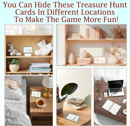 Easter Scavenger Hunt Game, Easter Games for Family Treasure Riddle Egg Hunt Cards Game Activities, Spring Floral Holiday Indoor Outdoor Party Games Supplies Gifts for Adults Friends, 01