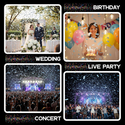 Ultimate Confetti, Multicolor Biodegradable Confetti - Rectangular Fluttering Tissue Paper Confetti for Cannon and Launcher use - Best for Holidays, Birthday, Wedding, and Parties - 1 lb, 16 oz