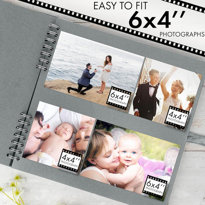 Bstorify Scrapbook Album 60 Pages (8 x 8 Inch) Brown Thick 200gsm Kraft Paper, Photo Album Scrapbook, Memory Book - Ideal for Your Scrapbooking Albums Art & Craft Projects