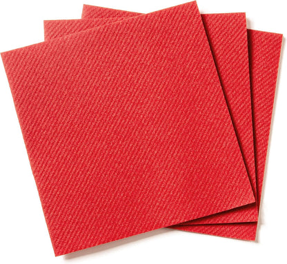 AH AMERICAN HOMESTEAD Cocktail Napkins-Disposable Beverage/Bar Napkins-White Linen-Like Square Napkins-Eco-Friendly & Compostable-Everyday Use, Party or Wedding 4.75inch x 4.75inch (100 Count, White)