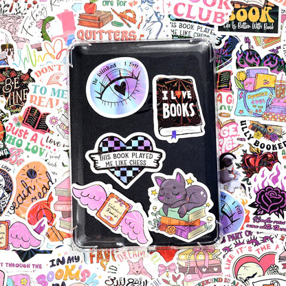 QTL Neon Stickers for Teens & Students Prizes, Waterproof Vinyl Party Favor Stickers, School Rewards, Water Bottle and Laptop, 50PCS - Colors B