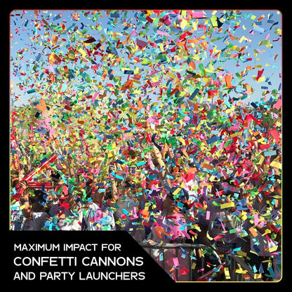 Ultimate Confetti, Multicolor Biodegradable Confetti - Rectangular Fluttering Tissue Paper Confetti for Cannon and Launcher use - Best for Holidays, Birthday, Wedding, and Parties - 1 lb, 16 oz