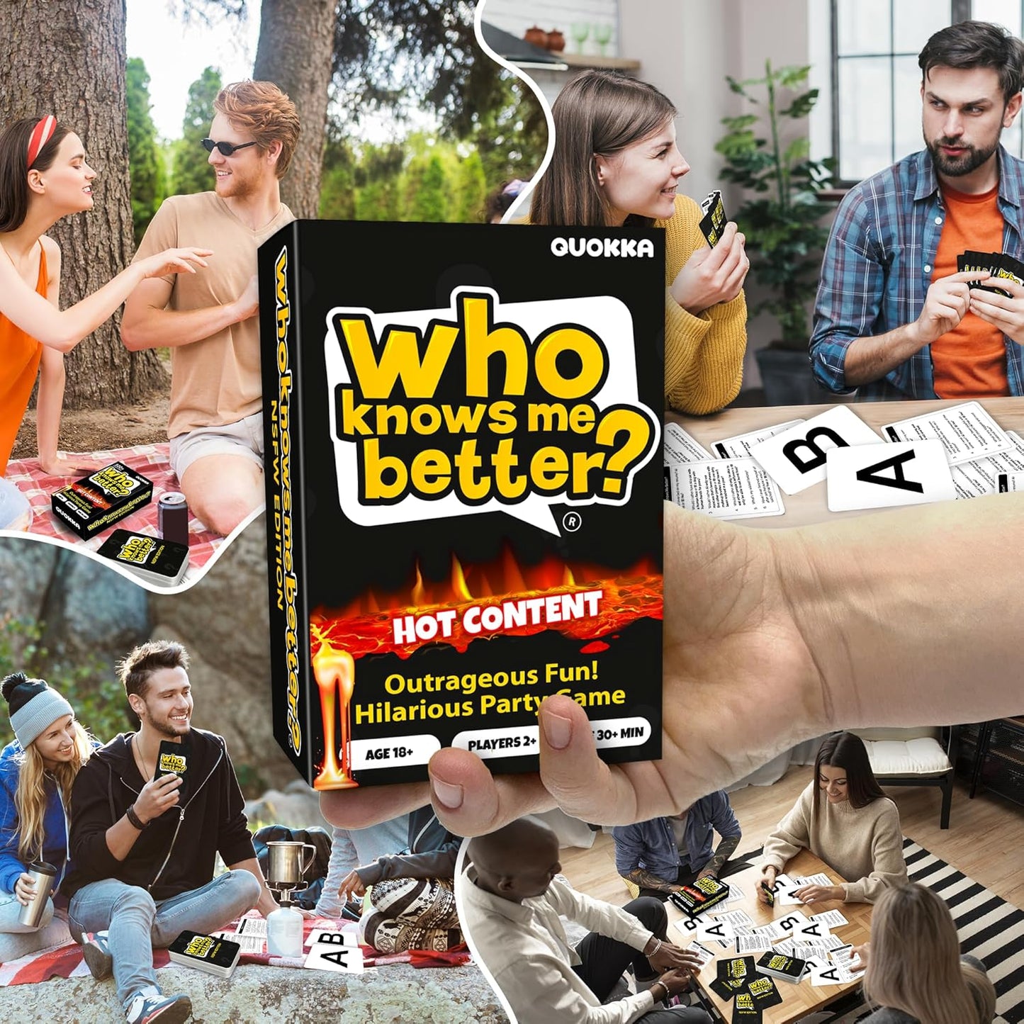 Quokka Card Games for Adults – Who Knows Me Better NSFW Edition – Party Game with 500+ Questions for Friends, Couples & Party Game Nights Ages 18+