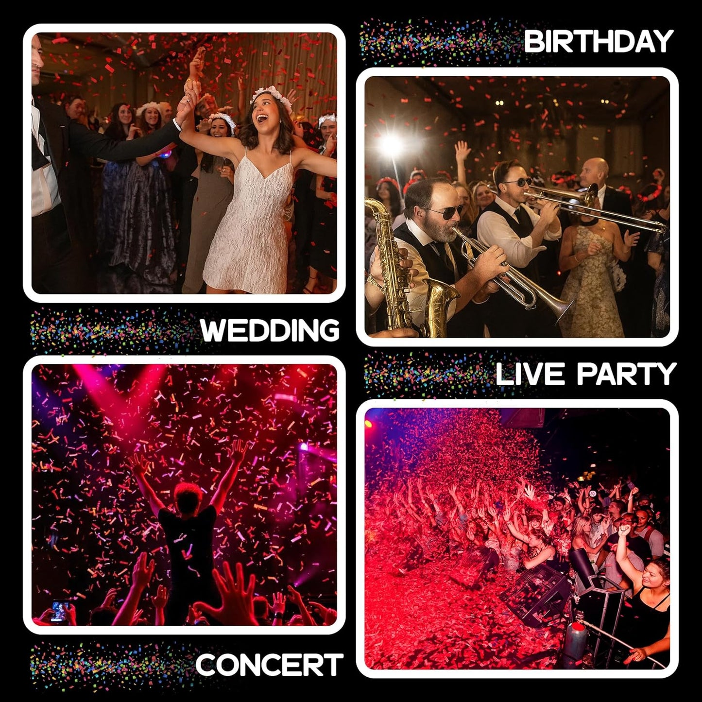 Ultimate Confetti, Multicolor Biodegradable Confetti - Rectangular Fluttering Tissue Paper Confetti for Cannon and Launcher use - Best for Holidays, Birthday, Wedding, and Parties - 1 lb, 16 oz