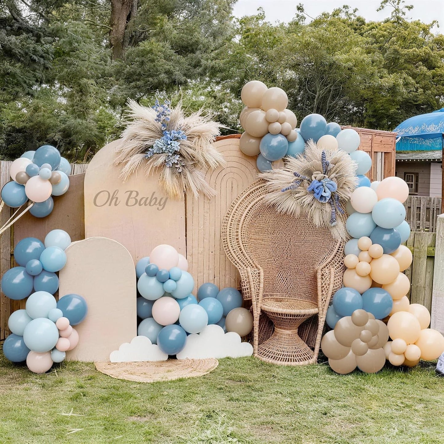 Blue Silver Balloons Set, 12 Inch Blue and Silver Balloons Dark Navy and Confetti Party Latex Balloon, Macaron Metallic Baby Blue Mixed Balloon for Birthday Graduation Baby Shower Wedding Retirement