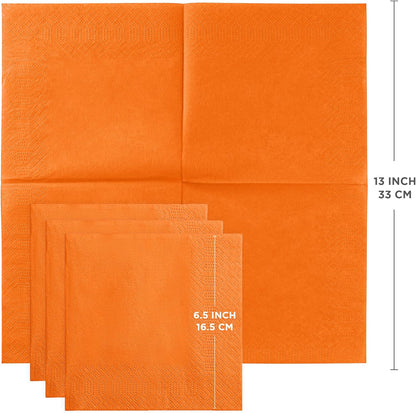 Black Beverage Napkins (300 Count) 2-Ply Disposable Cocktail Napkins for Bar, Weddings, Parties, Events, Premium Quality and EU Made