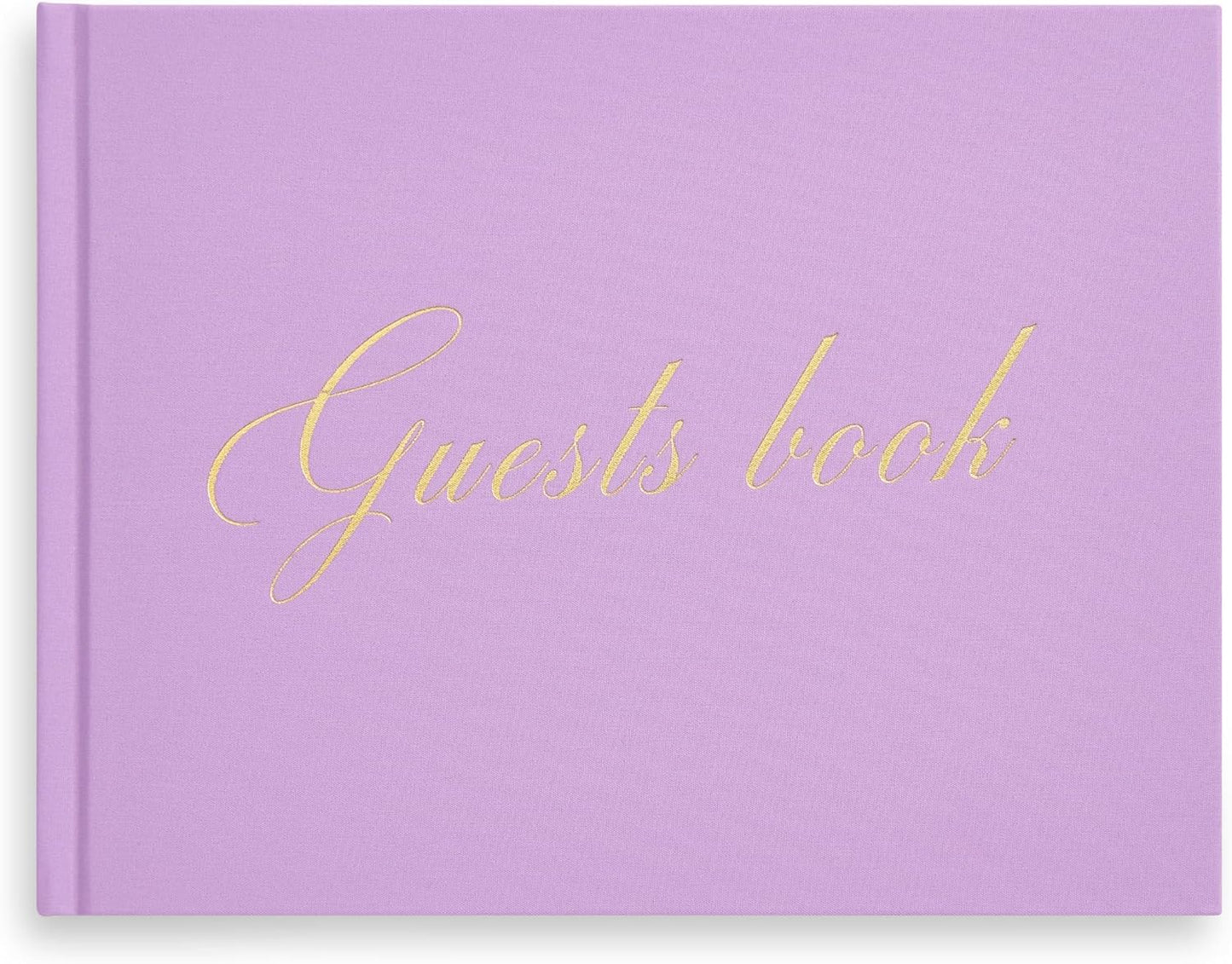 &And Per Se White Wedding Guest Book with Photo Spots – Elegant Hardcover Sign-in Book for Weddings, Baby Showers & Special Events – Blank & Lined Memory Keepsake Album