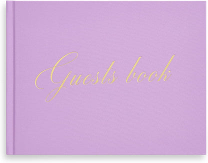 &And Per Se White Wedding Guest Book with Photo Spots – Elegant Hardcover Sign-in Book for Weddings, Baby Showers & Special Events – Blank & Lined Memory Keepsake Album