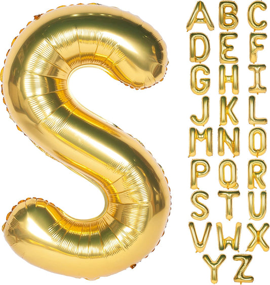 Letter Balloons 40 Inch Giant Jumbo Helium Foil Mylar for Party Decorations Gold U