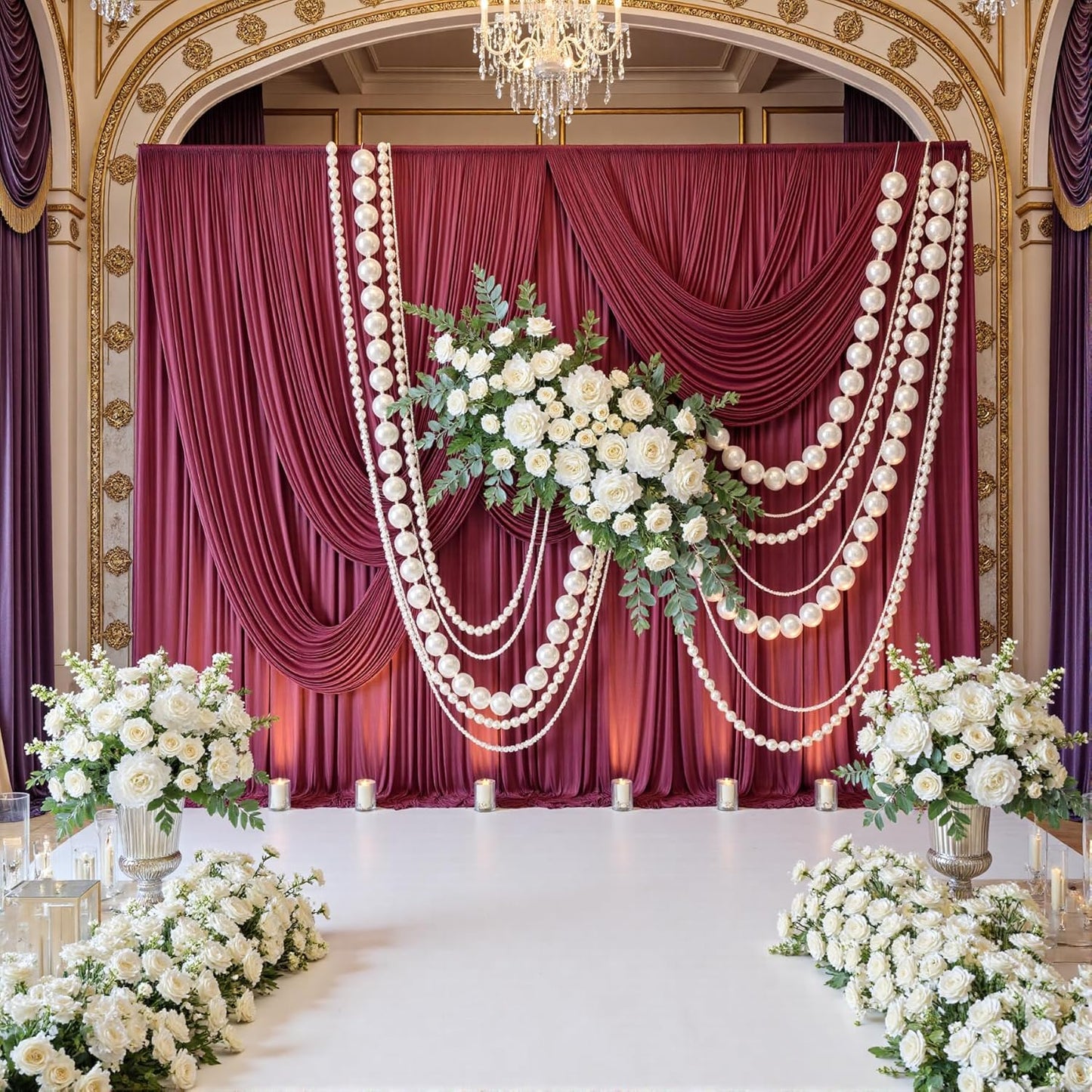 10ftx10ft Black Backdrop Curtains for Weddings Parties, Wrinkle Free 2 Panels Silky Polyester Photo Backdrop Drapes Back Drop Cloth Drapery for Birthday Mother'sDay Photography Background