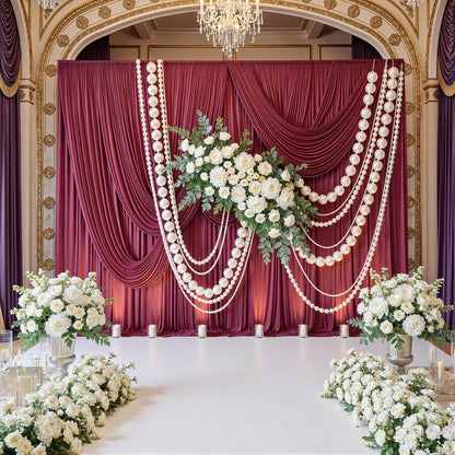 10ftx10ft Black Backdrop Curtains for Weddings Parties, Wrinkle Free 2 Panels Silky Polyester Photo Backdrop Drapes Back Drop Cloth Drapery for Birthday Mother'sDay Photography Background