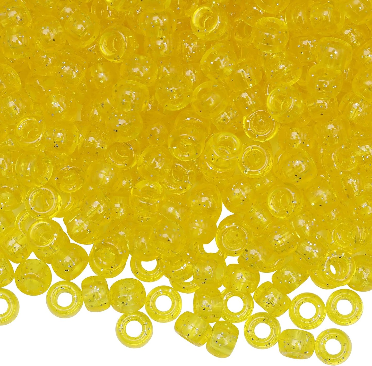 1000Pcs Glow in The Dark Pony Beads 9mm Plastic Kandi Beads Bulk for Friendship Bracelet Necklace Craft Jewelry Making Beads for Hair Braids 9 Color